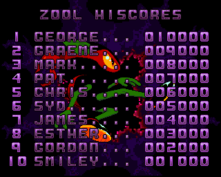 Screenshot of Zool (Amiga CD32, 1992) - MobyGames