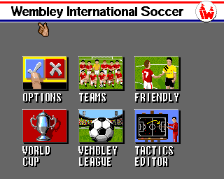 Wembley International Soccer (Amiga CD32) screenshot: Main menu