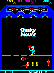 Cheeky Mouse (Arcade) screenshot: Attract mode.
