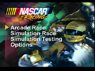 NASCAR Racing (PlayStation) screenshot: Main menu