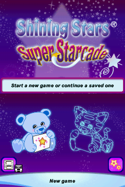 Shining Stars: Super Starcade (Nintendo DS) screenshot: Main menu