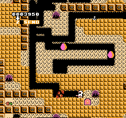 Hottāman no Chitei Tanken (NES) screenshot: A destroyed enemy