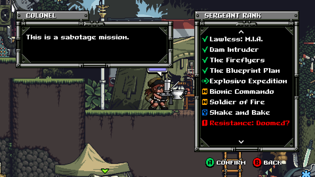 Mercenary Kings (Windows) screenshot: Sergeant Rank (Reloaded Edition)