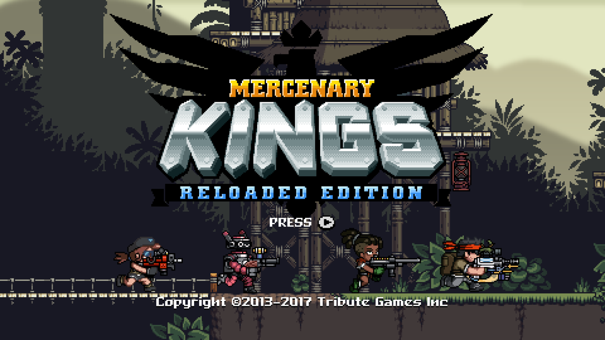 Mercenary Kings (Windows) screenshot: Title screen (Reloaded Edition)