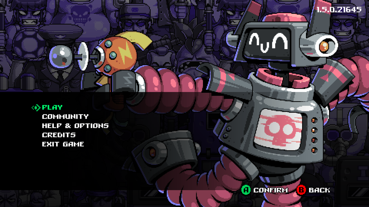 Mercenary Kings (Windows) screenshot: Main menu (Reloaded Edition)