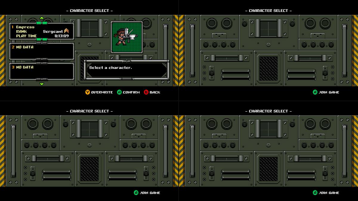 Mercenary Kings (Windows) screenshot: Character Select (Reloaded Edition)