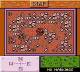 Deer Hunter (Game Boy Color) screenshot: Tracking deer in the Arkansas forest