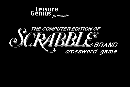 The Computer Edition of Scrabble Brand Crossword Game (Macintosh) screenshot: Title screen