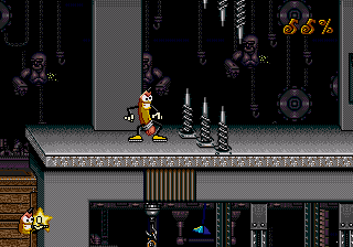 Wild Woody (SEGA CD) screenshot: Dangerous looking obstacle on the ground