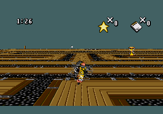 Wild Woody (SEGA CD) screenshot: Pseudo-3D round