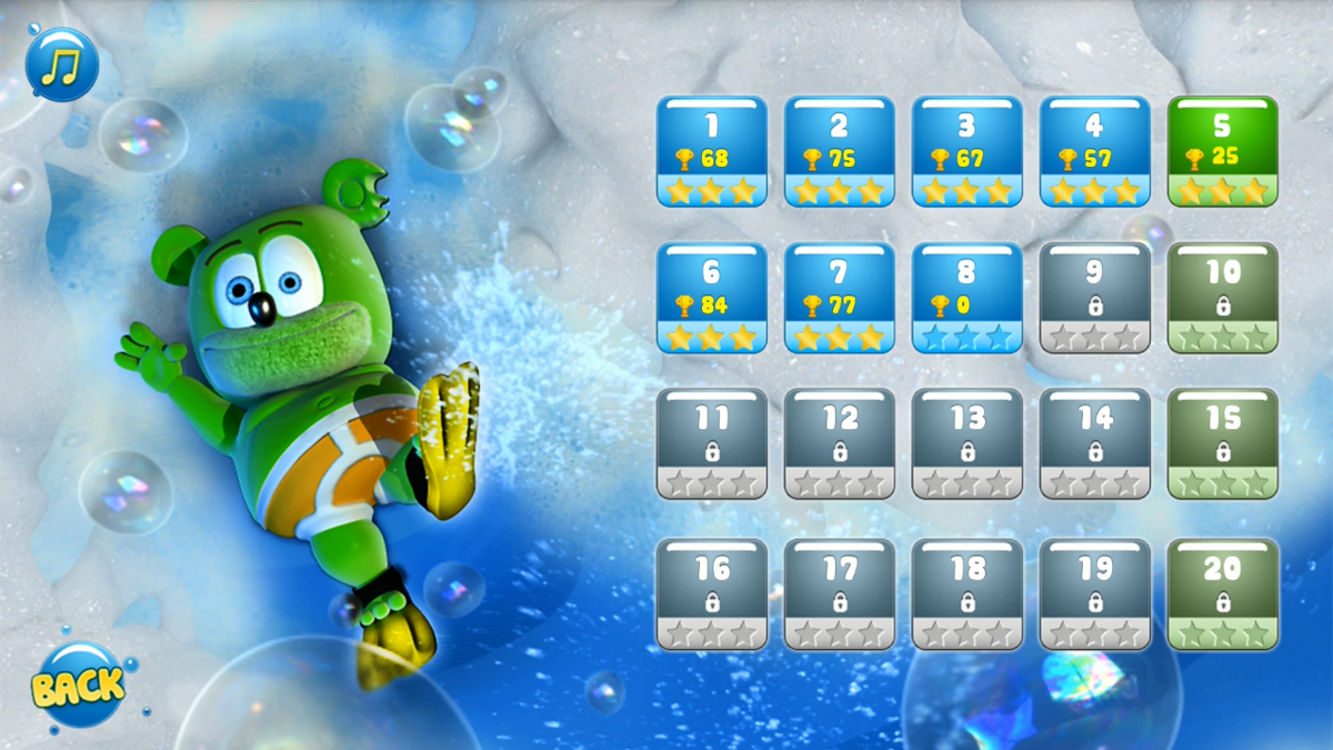 Screenshot of Gummibär Bubble Up (Android, 2013) MobyGames