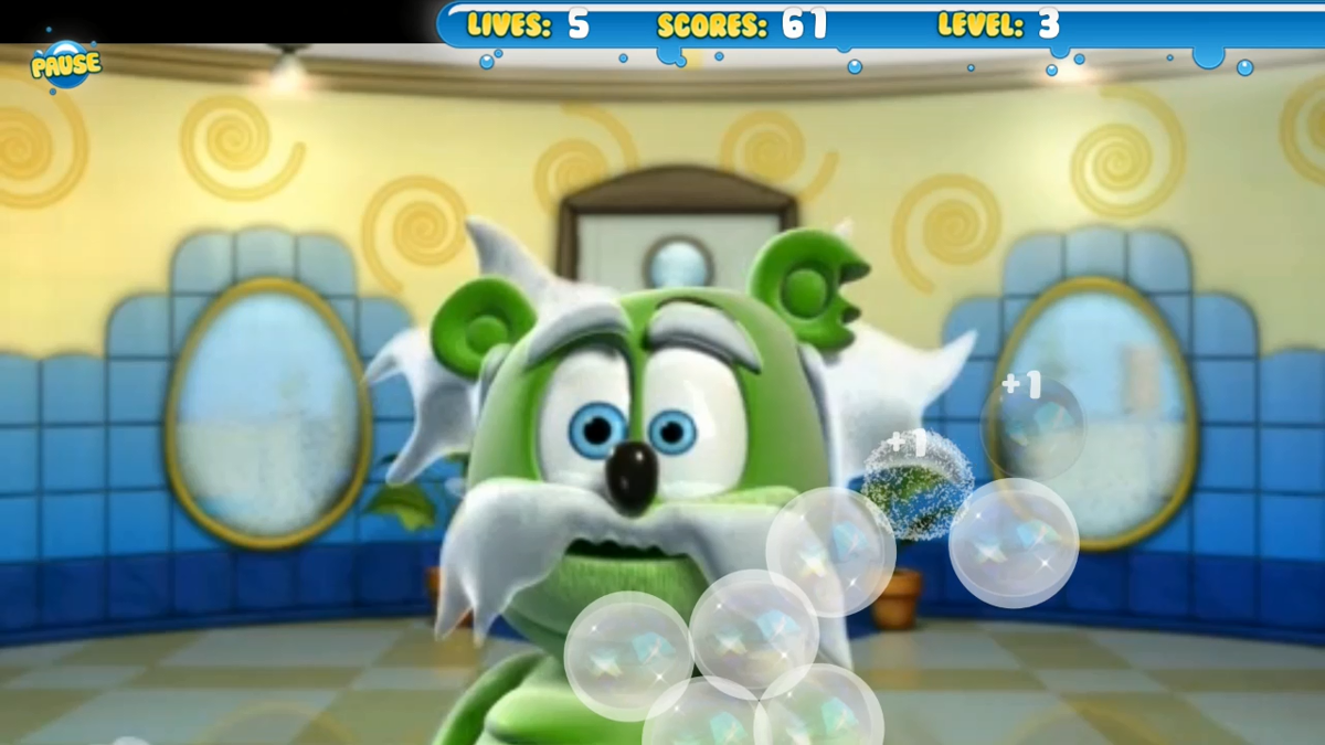 Gummibär Bubble Up (Android) screenshot: Even more bubbles!