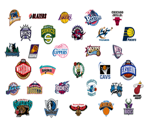 NBA ShootOut 2002 (PlayStation) screenshot: Logos