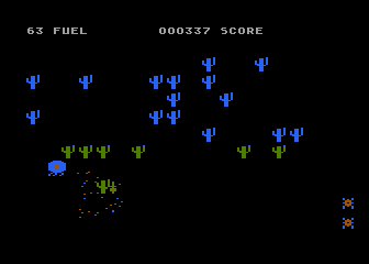 Bug Attack (Atari 8-bit) screenshot: The player explodes