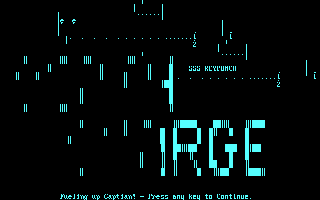 Arcade 2 (DOS) screenshot: Depth Charge Title Screen