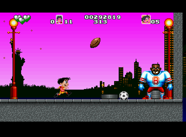 Soccer Kid (Jaguar) screenshot: USA - Stage 3 - Boss Battle