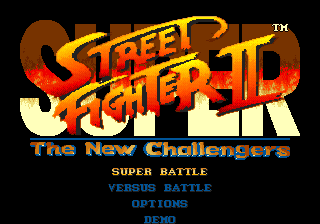 Super Street Fighter II (Amiga) screenshot: Title screen (ECS)