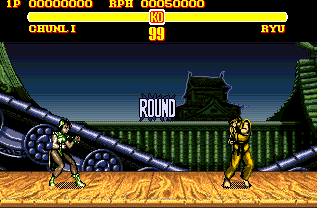Super Street Fighter II (Amiga) screenshot: Round 1 (ECS)