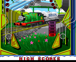 Thomas the Tank Engine and Friends Pinball (Amiga CD32) screenshot: Percy's table