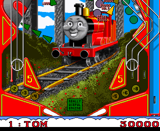 Thomas the Tank Engine and Friends Pinball (Amiga CD32) screenshot: James' table