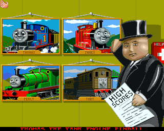 Thomas the Tank Engine and Friends Pinball (Amiga CD32) screenshot: Main menu