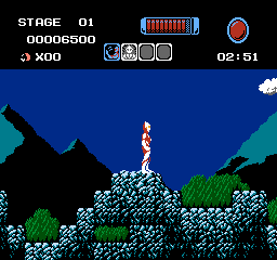 Ultraman: Kaijū Teikoku no Gyakushū (NES) screenshot: Now time to get back to that boss fight