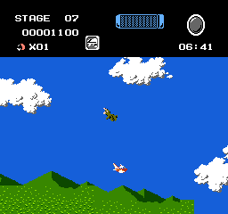 Ultraman: Kaijū Teikoku no Gyakushū (NES) screenshot: In Stage 7, you can fly