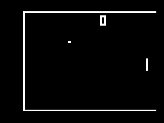 Pong for Videopac and Odyssey²! (Odyssey 2) screenshot: Variation 6, Classic Pong.