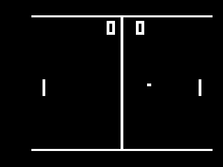 Pong for Videopac and Odyssey²! (Odyssey 2) screenshot: Variation 8, Classic Pong: Tennis.