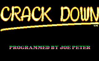 Crack Down (DOS) screenshot: Title Screen 3 (EGA/Tandy)