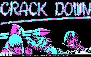 Crack Down (DOS) screenshot: Title Screen 1 (CGA)
