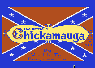 The Battle of Chickamauga (Atari 8-bit) screenshot: Title screen