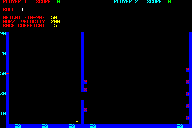 Bounce (Compucolor II) screenshot: Game in progress (Bounce)