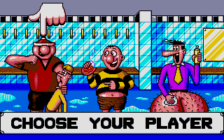 Viz: The Game (Atari ST) screenshot: Choose your character.
