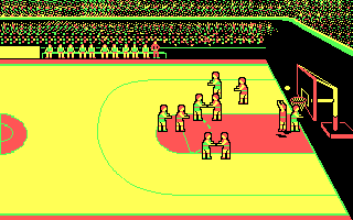 Pure-Stat College Basketball (DOS) screenshot: Missed Shot