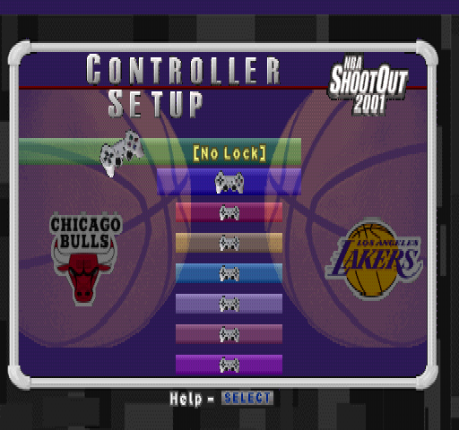 NBA ShootOut 2001 (PlayStation) screenshot: Controller Setup