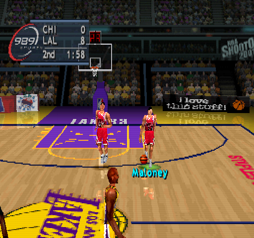 NBA ShootOut 2001 (PlayStation) screenshot: Up Court Camera