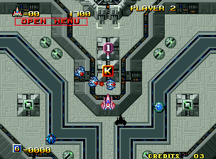 Alpha Mission II (Neo Geo) screenshot: Blast the baddies.