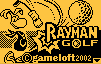 Rayman Golf (J2ME) screenshot: Title screen (monochrome version)