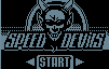 Speed Devils (J2ME) screenshot: Title screen (monochrome version)