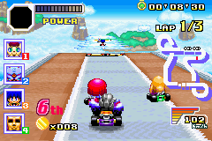 Konami Krazy Racers (Game Boy Advance) screenshot: First jump platform