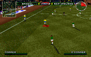 Striker '96 (DOS) screenshot: Throw-ins