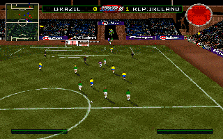Striker '96 (DOS) screenshot: End of First Half