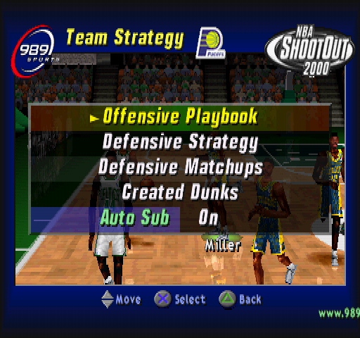 NBA ShootOut 2000 (PlayStation) screenshot: Team Strategy