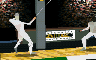 Olympic Games: Atlanta 1996 (DOS) screenshot: Fencing Hit