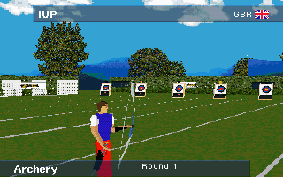 Olympic Games: Atlanta 1996 (DOS) screenshot: Archery