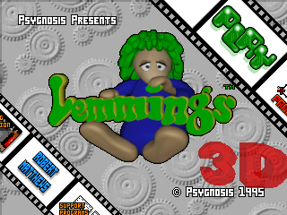 Lemmings 3D (PlayStation) screenshot: Main menu