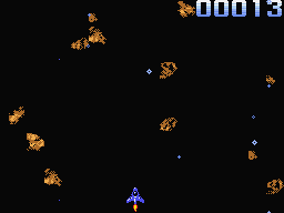 Astrododge (MSX) screenshot: Enhanced graphics on MSX2 machines