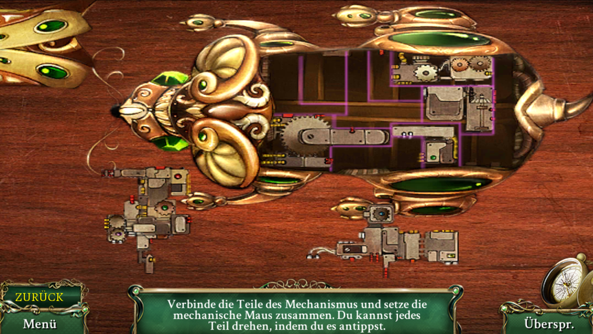9 Clues: The Secret of Serpent Creek (Android) screenshot: Another puzzle: Assemble the mouse.