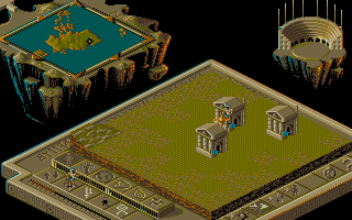 Populous II: Trials of the Olympian Gods (Amiga) screenshot: Playing God.